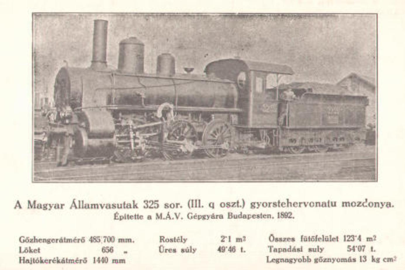 325 adatokkal (MÁVAG 1892)