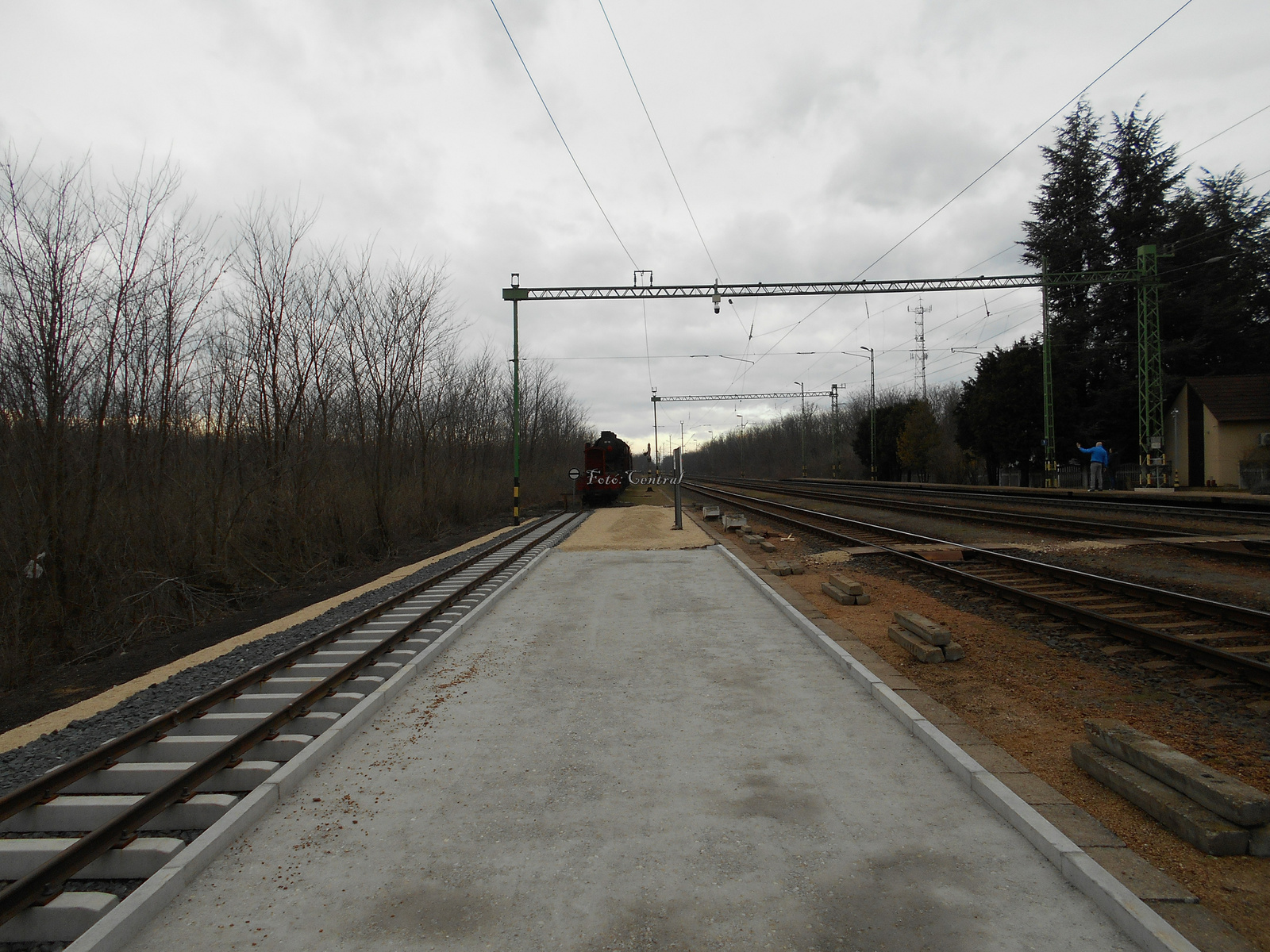 A Múzeumvasút átépítése, Fertőboz állomásnál.