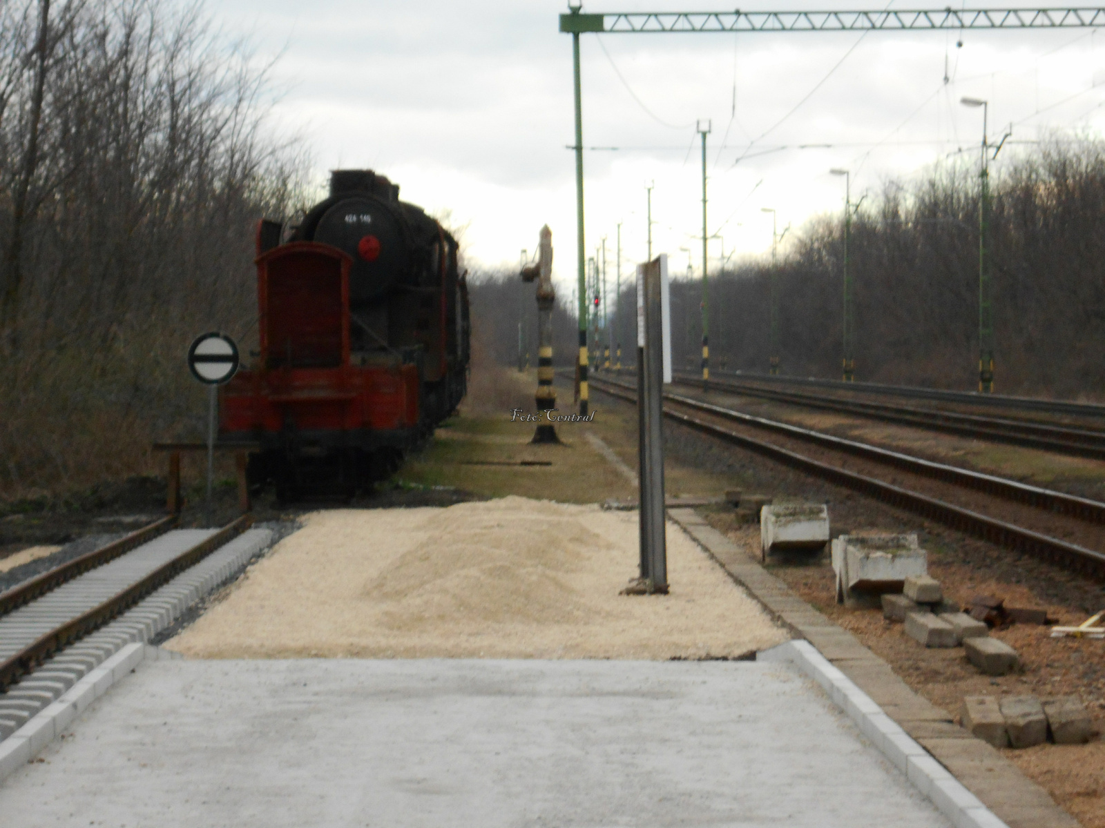 A Múzeumvasút átépítése, Fertőboz állomásnál.