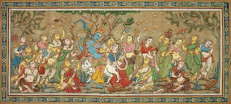 radha krsihna with sakhis pl34 (Medium)