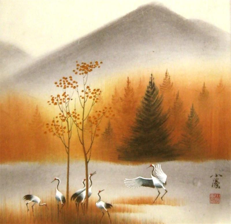 a406-fall-cranes-chinese-mountain-landscape-painting-detail (Med