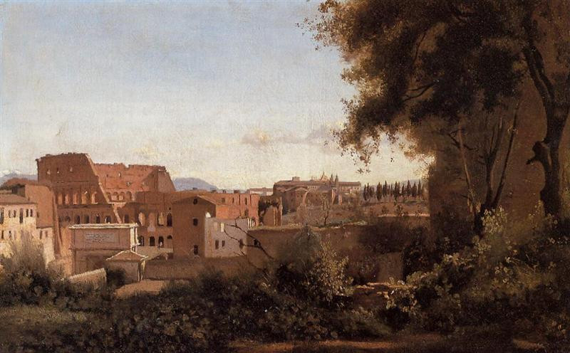 Corot Rome View from the Farnese Gardens Noon aka Study of the C