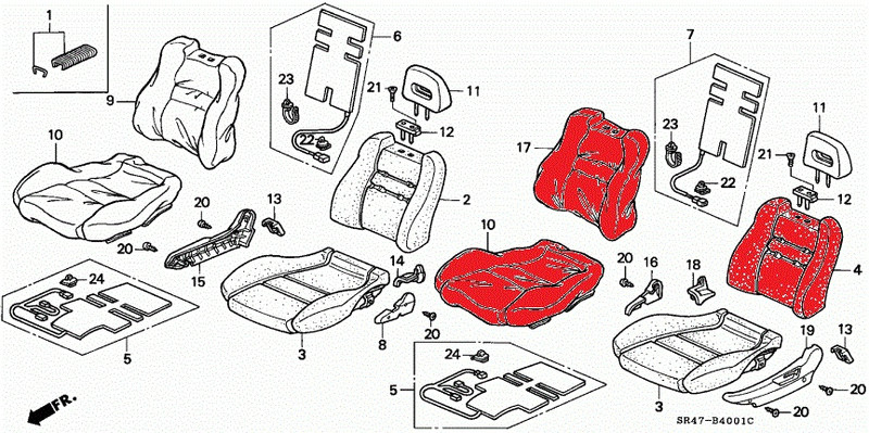 B-40-1 - FRONT SEAT (DOHC)