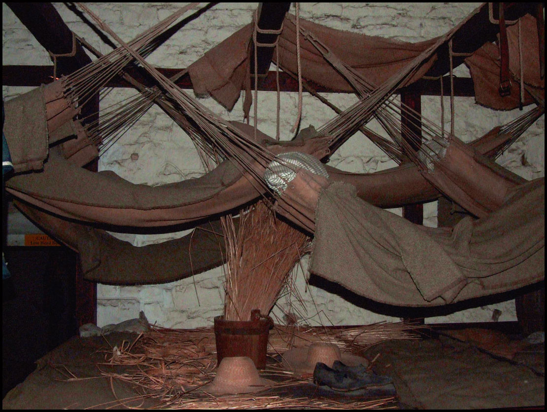 Függőágyak az edinburghi várbörtönben