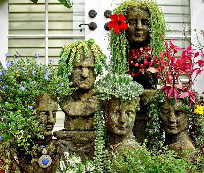 amazing head shaped planters